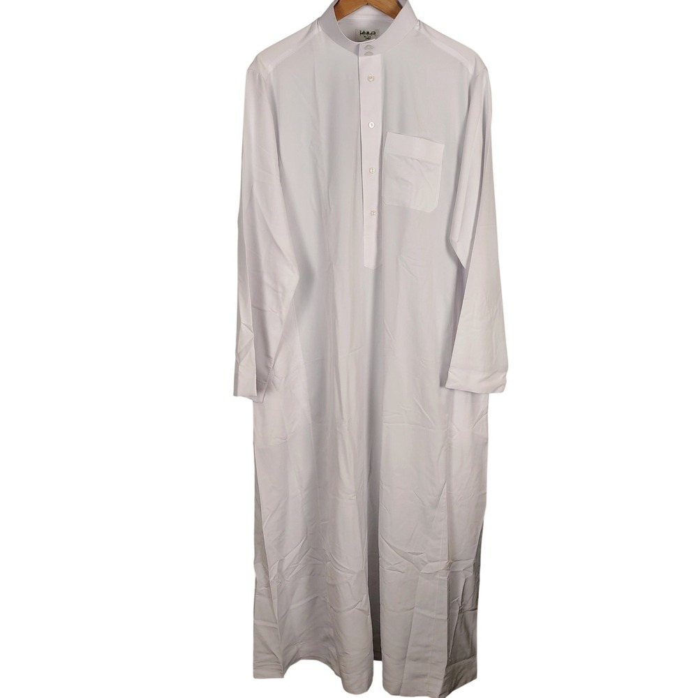 Drosh Ajlan & Bros White Thobe Men 59 XX XX Traditional Arabic Robe Kandura NEW
